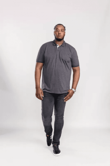 D555 Grant Polo Shirt Charcoal - Polo majice - Muške Polo Majice Veliki Brojevi