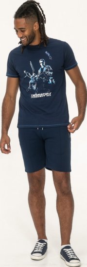 D555 Cameron Official Terminator Printed Crew Neck T-Shirt Dark Navy - Majice Kratkih Rukava - Muške Majice Kratkih Rukava Veliki Brojevi 