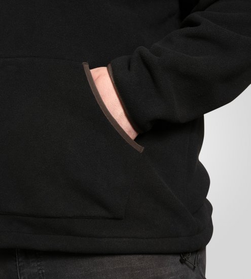 D555 Louth Micro Fleece Jacket with Sherpa Lining Black - Jakne - Muške Jakne Veliki Brojevi