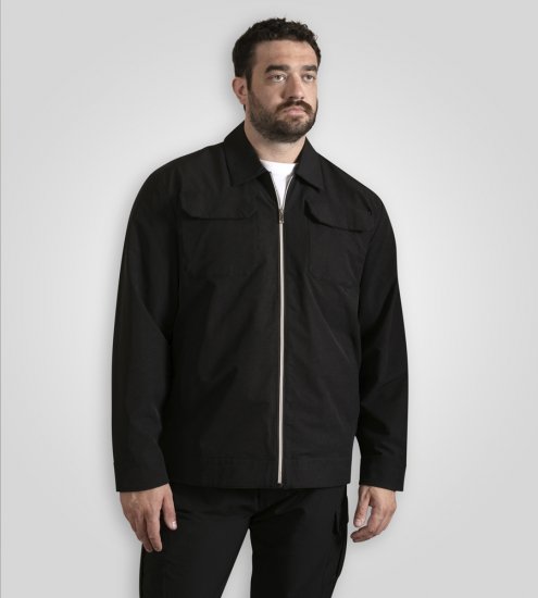 D555 Wimbledon Couture Stretch Jacket with Zipper Black - Jakne - Muške Jakne Veliki Brojevi