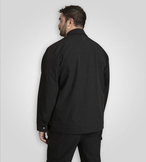 D555 Wimbledon Couture Stretch Jacket with Zipper Black - Jakne - Muške Jakne Veliki Brojevi