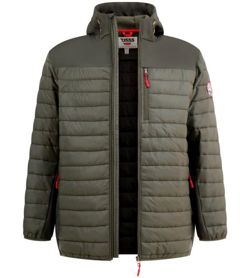 D555 Northfield Hybrid softshell jakna s kapuljačom kaki - Jakne - Muške Jakne Veliki Brojevi