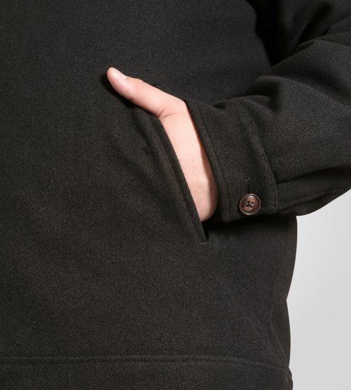 D555 Epsom Harrington Jacket with Zip Through Collared Melton Black - Jakne - Muške Jakne Veliki Brojevi
