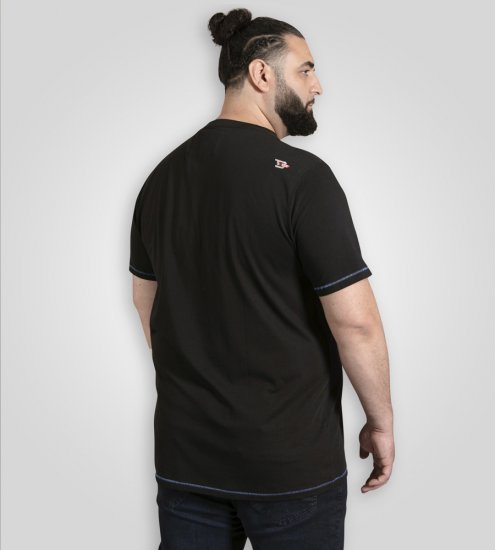 D555 Dewsbury Skeleton On Bike Crew Neck T-Shirt Black TALL SIZE - MUŠKA ODJEĆA MT-6XLT - Odjeća za Visoke Muškarce