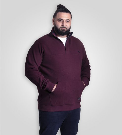 D555 Lancaster Prošivena Majica Bordo - Puloveri & dukserice - Muške Puloveri & dukserice veliki brojevi