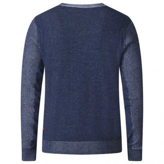 D555 Bryson Crewneck Sweater with Pocket Navy - Puloveri & dukserice - Muške Puloveri & dukserice veliki brojevi