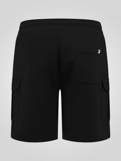 D555 Robinson 1 Fleece Cargo Kratke Hlače s Elastičnim Strukom Crna - Sportske hlače & kratke - Muške Trenirke Veliki Brojevi