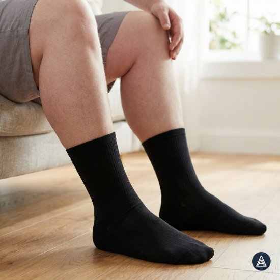 Adamo 189004 Sportske čarape Crna 2-pack - Donje rublje & kupaće hlače - muške donje rublje veliki brojevi