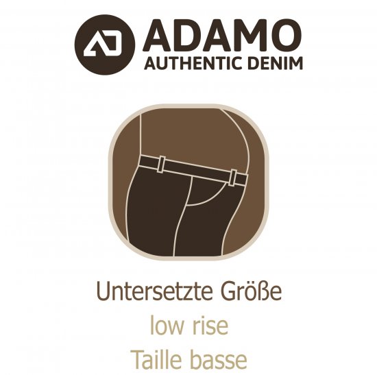 Adamo 5-Pocket Low Rise Jeans Black - Traperice & hlače - Muške Traperice i Hlače Veliki Brojevi