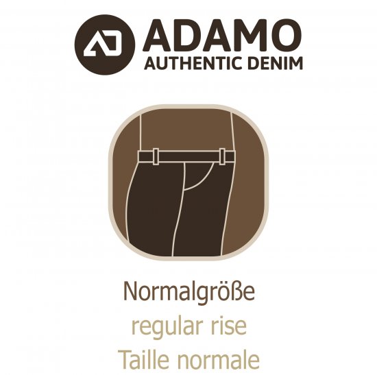 Adamo 5-Pocket Regular Rise Jeans Medium Blue - Traperice & hlače - Muške Traperice i Hlače Veliki Brojevi