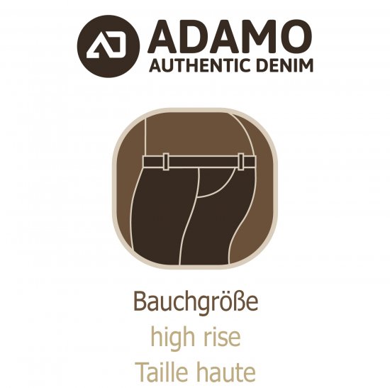 Adamo 5-Pocket High Rise Jeans Black - Traperice & hlače - Muške Traperice i Hlače Veliki Brojevi
