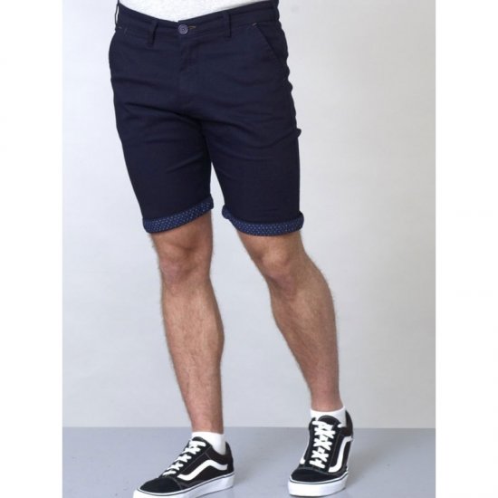 D555 Luke Stretch Shorts Navy - Kratke hlače - Muške Kratke Hlače Veliki Brojevi 