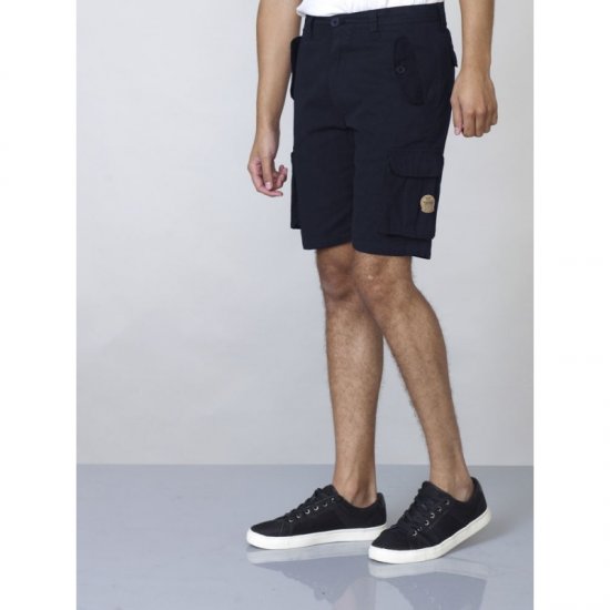 D555 Larry Cargo Shorts Navy - Kratke hlače - Muške Kratke Hlače Veliki Brojevi 