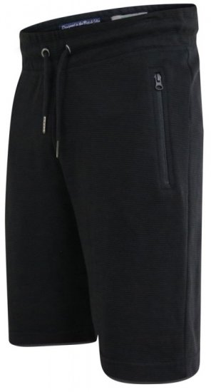 D555 Jackie Ribbed Jersey Shorts Black - Sportske hlače & kratke - Muške Trenirke Veliki Brojevi