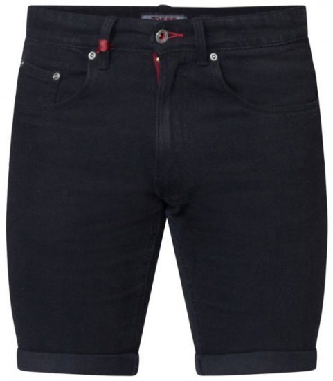 D555 Jude Stretch Denim Shorts Black - Kratke hlače - Muške Kratke Hlače Veliki Brojevi 