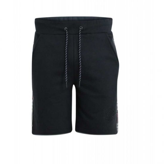 D555 Burlington Couture Jersey Shorts Black - Sportske hlače & kratke - Muške Trenirke Veliki Brojevi
