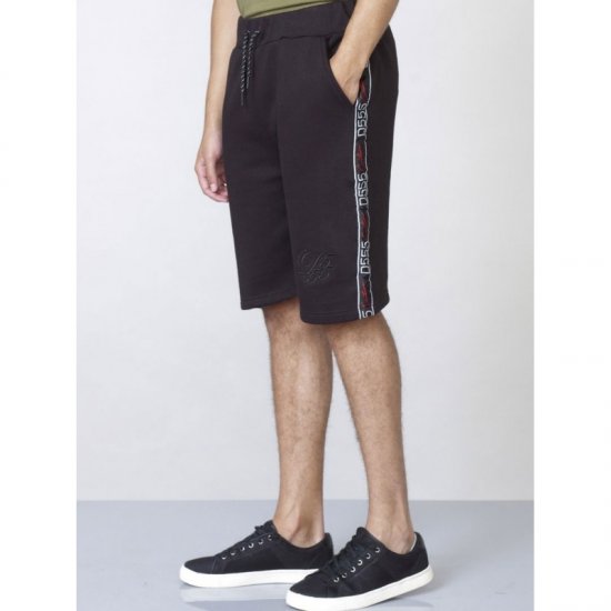 D555 Burlington Couture Jersey Shorts Black - Sportske hlače & kratke - Muške Trenirke Veliki Brojevi