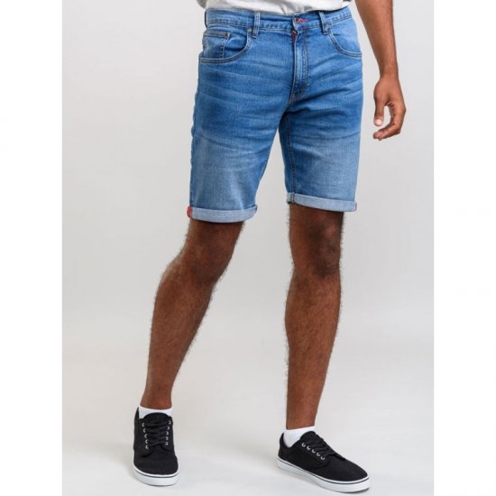 D555 Griffin Denim Shorts Stonewash - Kratke hlače - Muške Kratke Hlače Veliki Brojevi 