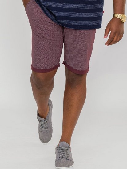 D555 Bandit Ao Micro Print Stretch Chino Shorts - Kratke hlače - Muške Kratke Hlače Veliki Brojevi 