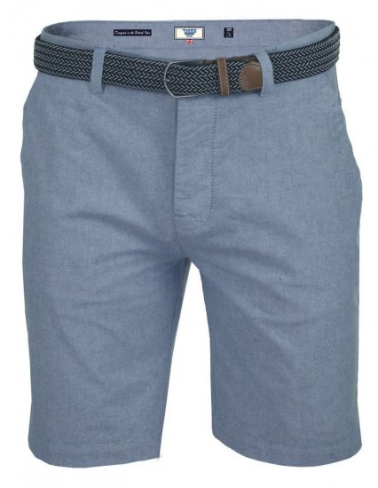 D555 Tiger Stretch Oxford Chino Shorts With Belt - Kratke hlače - Muške Kratke Hlače Veliki Brojevi 