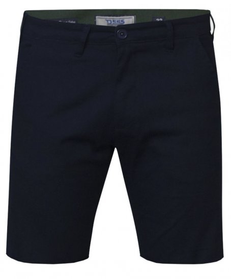 D555 Opala-1 Stretch Chino Shorts Navy - Kratke hlače - Muške Kratke Hlače Veliki Brojevi 