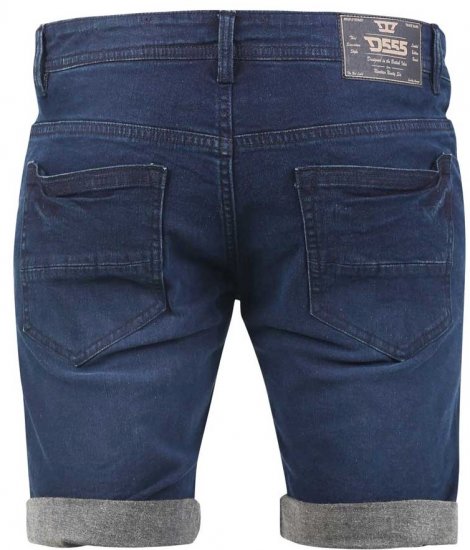D555 BRENTWOOD Dark Blue Denim Shorts - Kratke hlače - Muške Kratke Hlače Veliki Brojevi 