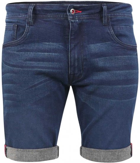 D555 BRENTWOOD Dark Blue Denim Shorts - Kratke hlače - Muške Kratke Hlače Veliki Brojevi 