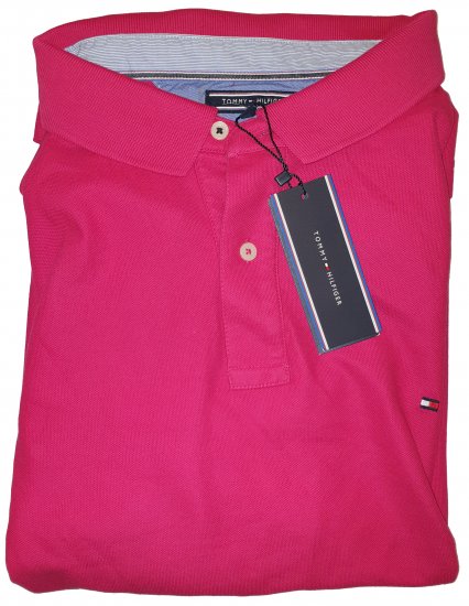 Tommy Hilfiger Classic Polo Dark Pink - Motleyjeva luda travanjska rasprodaja - 