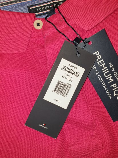Tommy Hilfiger Classic Polo Dark Pink - Motleyjeva luda travanjska rasprodaja - 