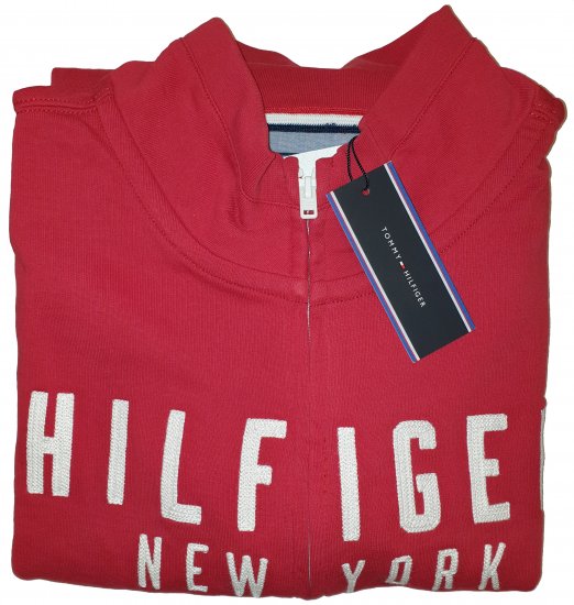 Tommy Hilfiger Kent Zip Thru Sweatshirt Red - Motleyjeva luda travanjska rasprodaja - 