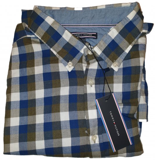 Tommy Hilfiger Gingham Twill Shirt Green - Motleyjeva luda travanjska rasprodaja - 