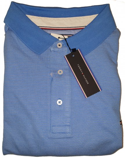 Tommy Hilfiger Jacquard Structure Polo Blue - Motleyjeva luda travanjska rasprodaja - 