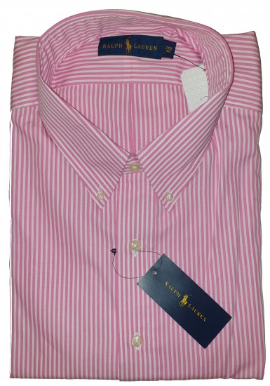 Polo Ralph Lauren 702 Shirt Pink/White - Motleyjeva luda travanjska rasprodaja - 