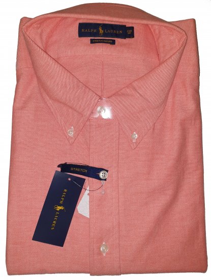 Ralph Lauren TC7E Long Sleeve Shirt Orange/White - Motleyjeva luda travanjska rasprodaja - 
