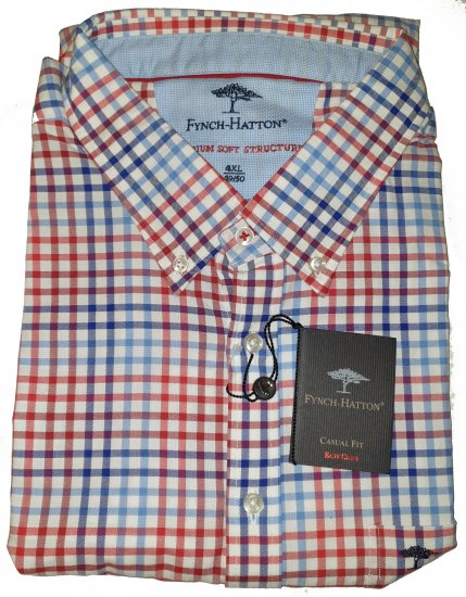 Fynch-Hatton 6022 Shirt Red - Motleyjeva luda travanjska rasprodaja - 