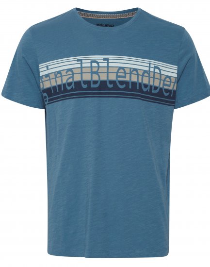 Blend T-Shirt 4242 Copen Blue - Majice Kratkih Rukava - Muške Majice Kratkih Rukava Veliki Brojevi 