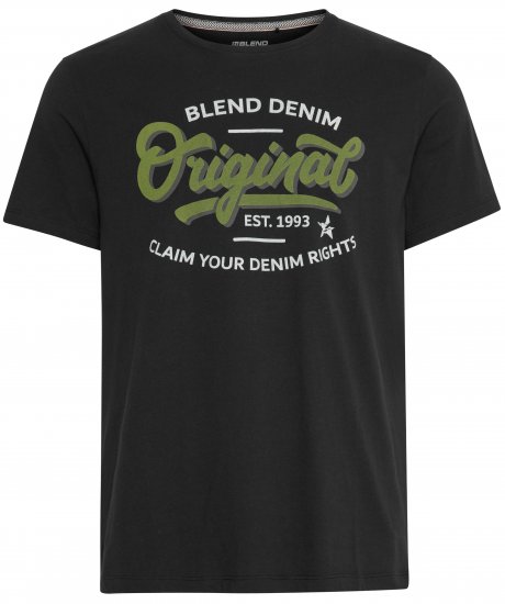 Blend 4568 T-Shirt Black - Majice Kratkih Rukava - Muške Majice Kratkih Rukava Veliki Brojevi 
