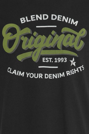 Blend 4568 T-Shirt Black - Majice Kratkih Rukava - Muške Majice Kratkih Rukava Veliki Brojevi 