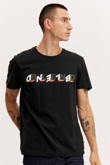 Blend 4795 T-Shirt Black - Majice Kratkih Rukava - Muške Majice Kratkih Rukava Veliki Brojevi 