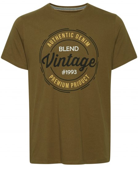Blend 4811 T-Shirt Military Olive - Majice Kratkih Rukava - Muške Majice Kratkih Rukava Veliki Brojevi 