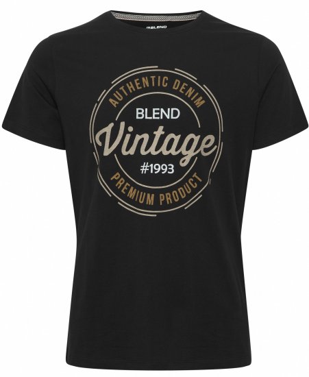 Blend 8411 T-Shirt Black - Majice Kratkih Rukava - Muške Majice Kratkih Rukava Veliki Brojevi 