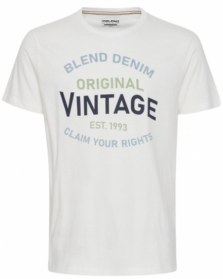 Blend 5018 T-Shirt white - Majice Kratkih Rukava - Muške Majice Kratkih Rukava Veliki Brojevi 