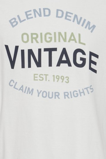 Blend 5018 T-Shirt white - Majice Kratkih Rukava - Muške Majice Kratkih Rukava Veliki Brojevi 