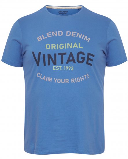 Blend 5018 T-Shirt Blue - Majice Kratkih Rukava - Muške Majice Kratkih Rukava Veliki Brojevi 