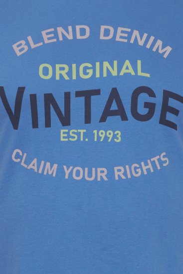 Blend 5018 T-Shirt Blue - Majice Kratkih Rukava - Muške Majice Kratkih Rukava Veliki Brojevi 