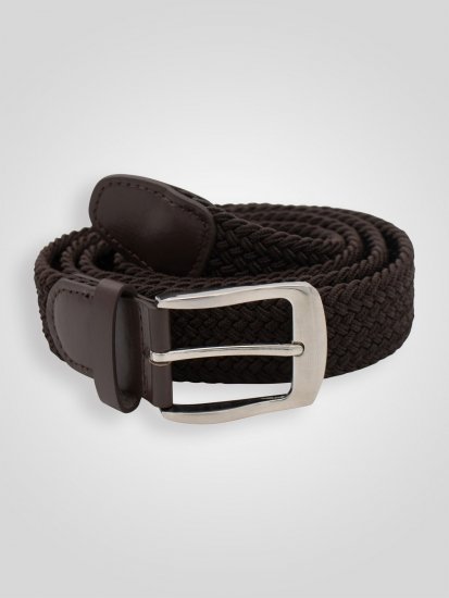 D555 Malcolm Braided Belt Brown - Remenje - Muški remeni velikih veličina