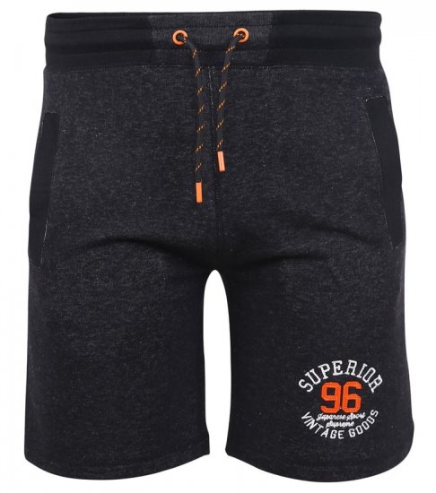 D555 HARLOW Jersey Shorts Black Twist - Sportske hlače & kratke - Muške Trenirke Veliki Brojevi