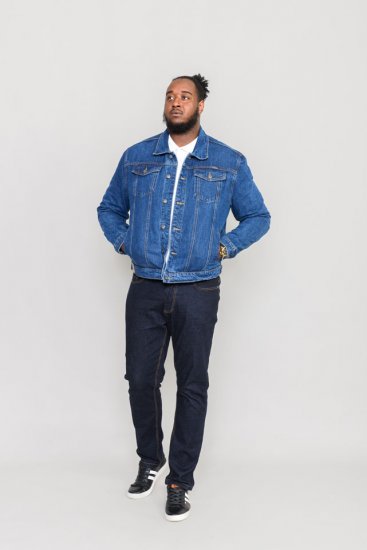 Duke Trucker Denim Jacket Blue - Jakne - Muške Jakne Veliki Brojevi
