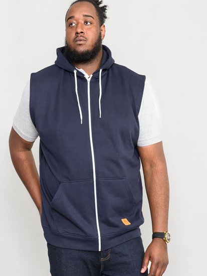 D555 Blake Sleeveless Hoodie Navy - Puloveri & dukserice - Muške Puloveri & dukserice veliki brojevi