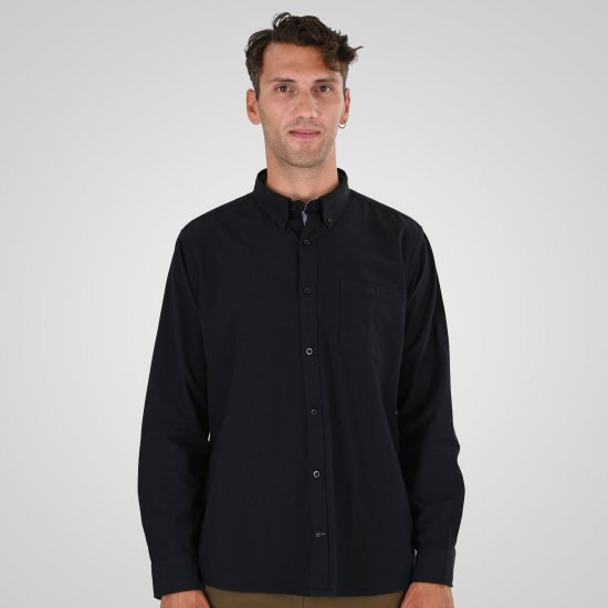 Double Outfitters GS-5225 Oxford košulja Crna - Košulje - Muške Košulje Veliki Brojevi